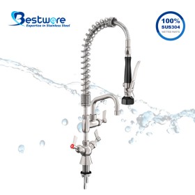 Dancing Angel Mini Deck Mount Pre-Rinse Faucet with 6 inch Pot Filler