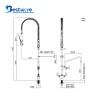 Dancing Angel Deck Mount Pre-Rinse Faucet with 12 inch Pot Filler