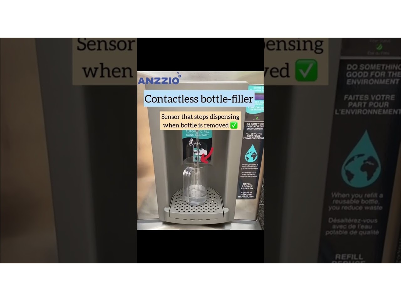 Contactless Bottle Filler and Drinking Fountain