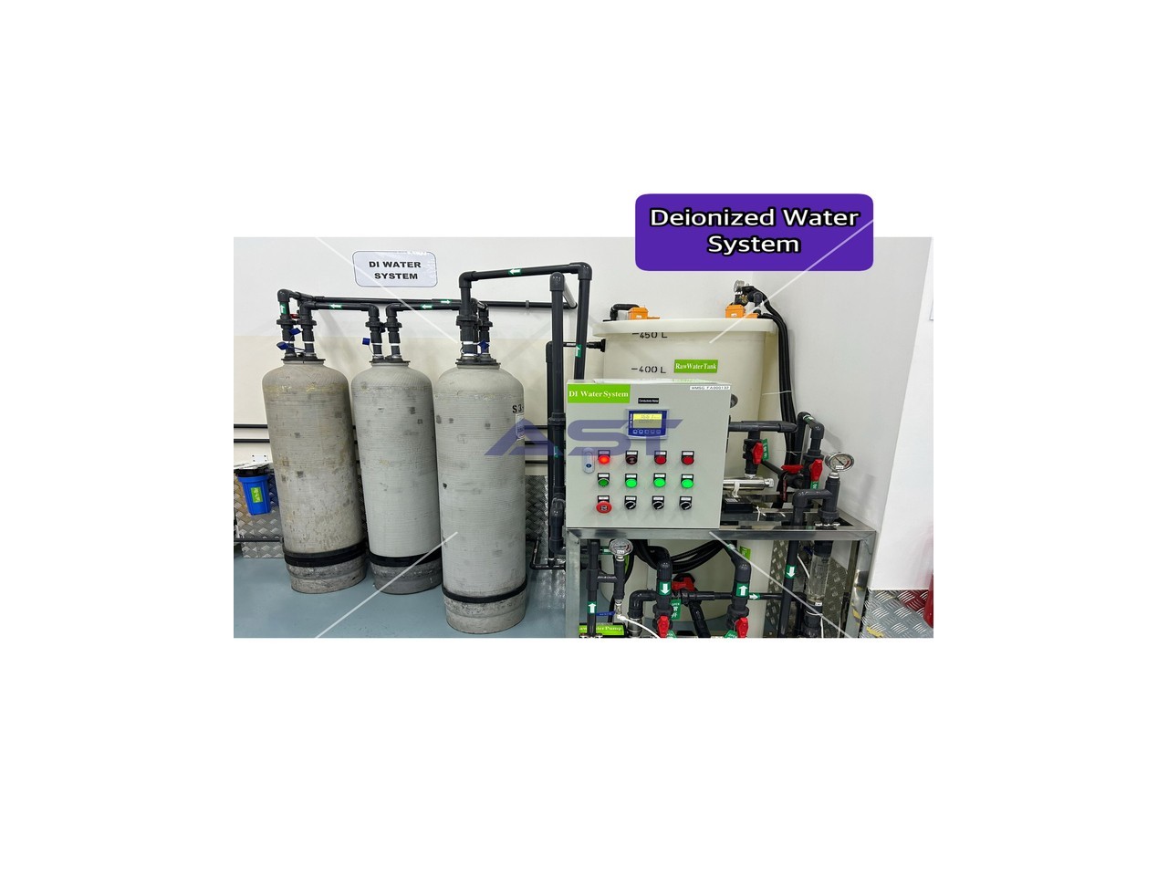 Seamless Deionized Water Treatment Installation for Precision Surface Cleaning